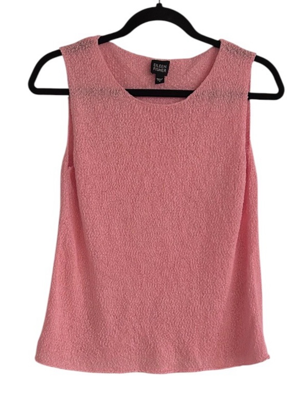 Eileen Fisher Sweater Size Small Pink Sleeveless Lightweight Cotton Nylon